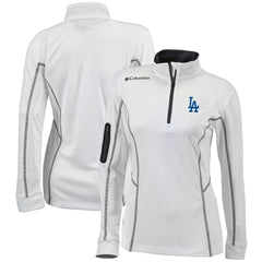 Los Angeles Dodgers Columbia Women's Omni-Wick Shotgun Quarter-Zip Pullover Top - White Pullover