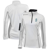 Seattle Mariners Columbia Women's Omni-Wick Shotgun Quarter-Zip Pullover Top - White Pullover