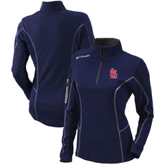 St. Louis Cardinals Columbia Women's Omni-Wick Shotgun Quarter-Zip Pullover Top - Navy Pullover