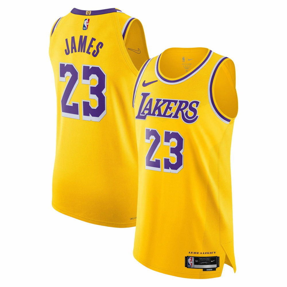NBA LeBron James Los Angeles Lakers Authentic Jersey - Icon Edition - Gold