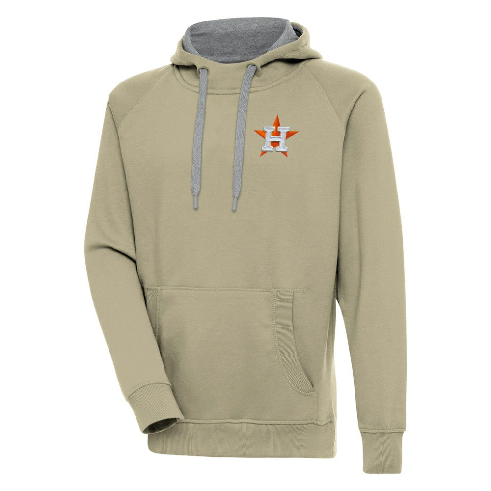 Houston Astros Antigua Victory Pullover Hoodie - Khaki Hoodies
