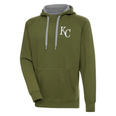 Kansas City Royals Antigua Victory Pullover Hoodie - Olive Hoodies