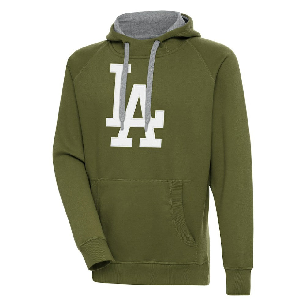 Los Angeles Dodgers Antigua Victory Pullover Hoodie - Olive Hoodies