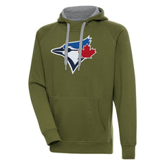 Toronto Blue Jays Antigua Victory Pullover Hoodie - Olive Hoodies