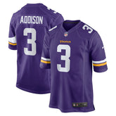 NFL Jordan Addison Minnesota Vikings Game Jersey - Purple