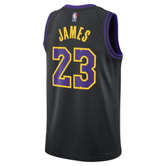 NBA LeBron James Los Angeles Lakers Unisex 2025/26 Swingman Jersey - Black - City Edition