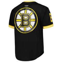 NHL Boston Bruins Pro Standard Classic Mesh V-Neck T-Shirt - Black