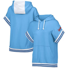St. Louis Cardinals Lusso Women's Mabel Tri-Blend Short Sleeve Pullover Hoodie - Light Blue Hoodies