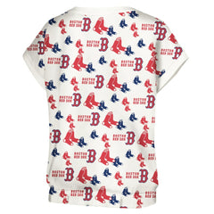 Boston Red Sox Lusso Women's Madge Dolman Tri-Blend T-Shirt - White T-shirts
