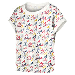 Atlanta Braves Lusso Women's Madge Dolman Tri-Blend T-Shirt - White T-shirts