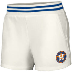 Houston Astros Lusso Women's Maeg Tri-Blend Pocket Shorts - White Shorts
