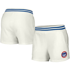 Chicago Cubs Lusso Women's Maeg Tri-Blend Pocket Shorts - White Shorts