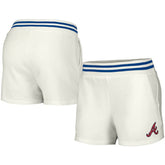 Atlanta Braves Lusso Women's Maeg Tri-Blend Pocket Shorts - White Shorts