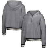 San Diego Padres Lusso Women's Magnolia Tri-Blend Quarter-Zip Hoodie - Gray Hoodies