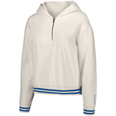 New York Yankees Lusso Women's Magnolia Tri-Blend Quarter-Zip Hoodie - White Hoodies