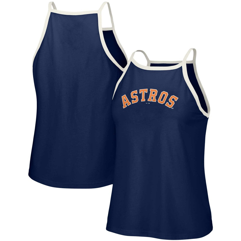 Houston Astros Lusso Women's Nadine Halter Tank Top - Navy Tanks