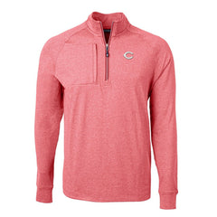 Cincinnati Reds Cutter & Buck Adapt Eco Knit Stretch Recycled Quarter-Zip Pullover Top - Heather Red Pullover