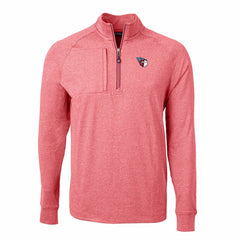 Cleveland Guardians Cutter & Buck Adapt Eco Knit Stretch Recycled Quarter-Zip Pullover Top - Heather Red Pullover