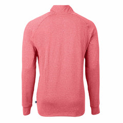 Cleveland Guardians Cutter & Buck Adapt Eco Knit Stretch Recycled Quarter-Zip Pullover Top - Heather Red Pullover