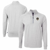 Milwaukee Brewers Cutter & Buck Adapt Eco Knit Stretch Recycled Quarter-Zip Pullover Top - Heather Gray Pullover