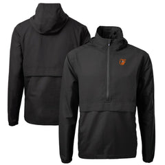 Baltimore Orioles Cutter & Buck Charter Eco Recycled Half-Zip Anorak Jacket - Black Jackets