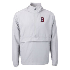 Boston Red Sox Cutter & Buck Charter Eco Recycled Half-Zip Anorak Jacket - Gray Jackets