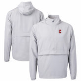 Cleveland Guardians Cutter & Buck Charter Eco Recycled Half-Zip Anorak Jacket - Gray Jackets