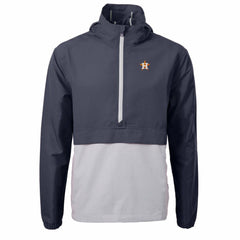 Houston Astros Cutter & Buck Charter Eco Recycled Half-Zip Anorak Jacket - Navy/Gray Jackets