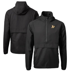 Athletics Cutter & Buck Charter Eco Recycled Half-Zip Anorak Jacket - Black Jackets