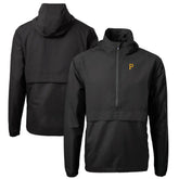 Pittsburgh Pirates Cutter & Buck Charter Eco Recycled Half-Zip Anorak Jacket - Black Jackets
