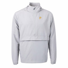 Pittsburgh Pirates Cutter & Buck Charter Eco Recycled Half-Zip Anorak Jacket - Gray Jackets