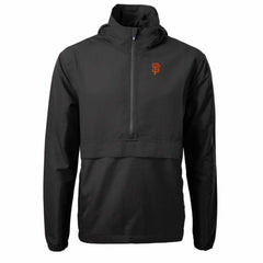 San Francisco Giants Cutter & Buck Charter Eco Recycled Half-Zip Anorak Jacket - Black Jackets