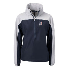 Detroit Tigers Cutter & Buck Women's Charter Eco Recycled Anorak Jacket - Navy/Gray Jackets
