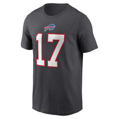 Josh Allen Buffalo Bills Player Name & Number T-Shirt Anthracite