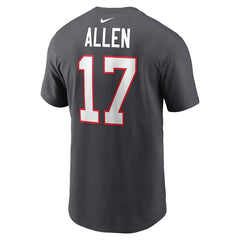 Josh Allen Buffalo Bills Player Name & Number T-Shirt Anthracite