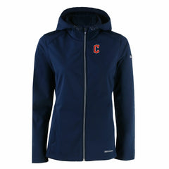 Cleveland Guardians Cutter & Buck Women's Evoke Eco Softshell Recycled Full-Zip Jacket - Navy Jackets