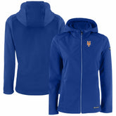 New York Mets Cutter & Buck Women's Evoke Eco Softshell Recycled Full-Zip Jacket - Royal Jackets