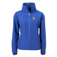 New York Mets Cutter & Buck Women's Charter Eco Recycled Full-Zip Jacket - Blue Jackets