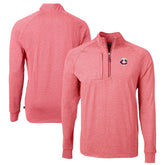 Minnesota Twins Cutter & Buck Big & Tall Adapt Eco Knit Stretch Recycled Quarter-Zip Pullover Top - Heather Red Pullover