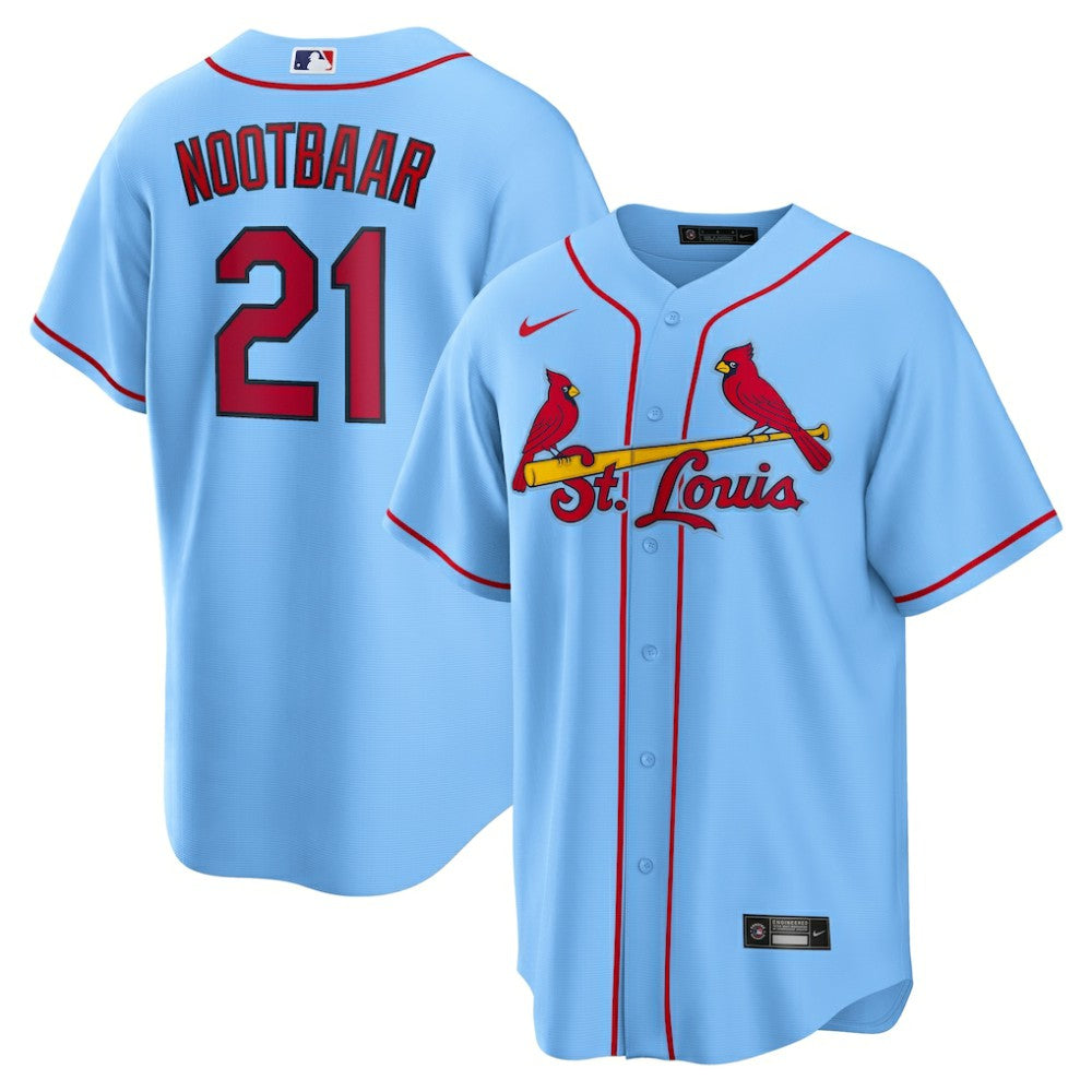 MLB Lars Nootbaar St. Louis Cardinals Nike Alternate Replica Jersey - Light Blue