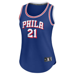 NBA Joel Embiid Philadelphia 76ers Women's Fast Break Player Jersey - Icon Edition - Royal