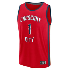 NBA Zion Williamson New Orleans Pelicans Fast Break Replica Jersey - Statement Edition - Red