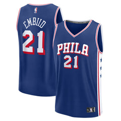 NBA Joel Embiid Philadelphia 76ers Fast Break Replica Jersey - Icon Edition - Royal