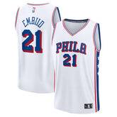 Joel Embiid Philadelphia 76ers Fast Break Replica Jersey Association Edition White