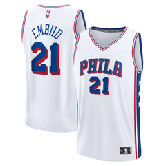 NBA Joel Embiid Philadelphia 76ers Fast Break Replica Jersey - Association Edition - White
