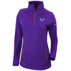 Charlotte Hornets Women's Omni-Wick Outward Nine Quarter-Zip Pullover Top Purple