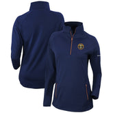 Denver Nuggets Women's Omni-Wick Outward Nine Quarter-Zip Pullover Top Navy