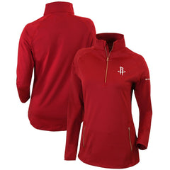Houston Rockets Women's Omni-Wick Outward Nine Quarter-Zip Pullover Top Red