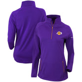 Los Angeles Lakers Women's Omni-Wick Outward Nine Quarter-Zip Pullover Top Purple
