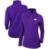 Sacramento Kings Women's Omni-Wick Outward Nine Quarter-Zip Pullover Top Purple